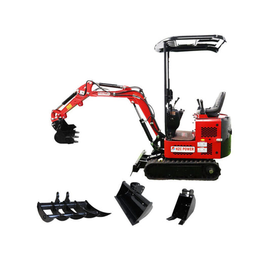 Minibagger DKB992, Diesel, 940 Kg, neues Design und seitliche Joystick-Steuerung